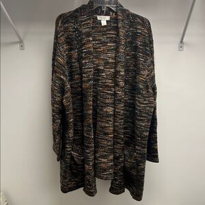 CJ Banks Multicolor Knit Cardigan